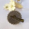 barrette pince a cheveux grand filigrane rond laiton ovale vintage retro boheme laoobijoux b