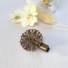 barrette pince a cheveux petit filigrane rond laiton ovale vintage retro boheme laoobijoux a