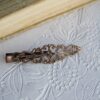 barrette pince à cheveux laiton cuivré long filigrane vintage ancien bohème laoobijoux