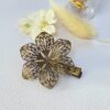 barrette pince a cheveux grande fleur filigrane vintage retro laiton laoobijoux