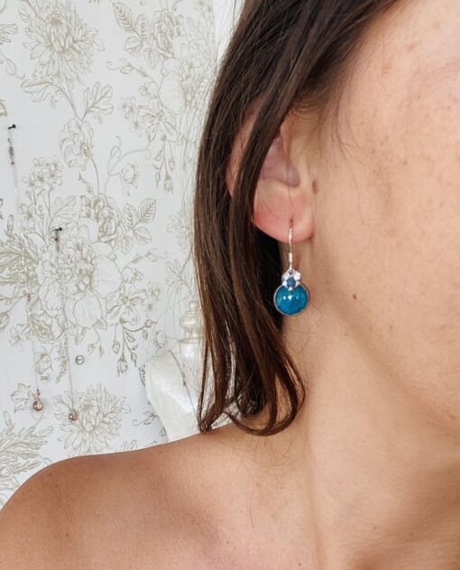 Boucle d'oreille petit médaillon Laoobijoux