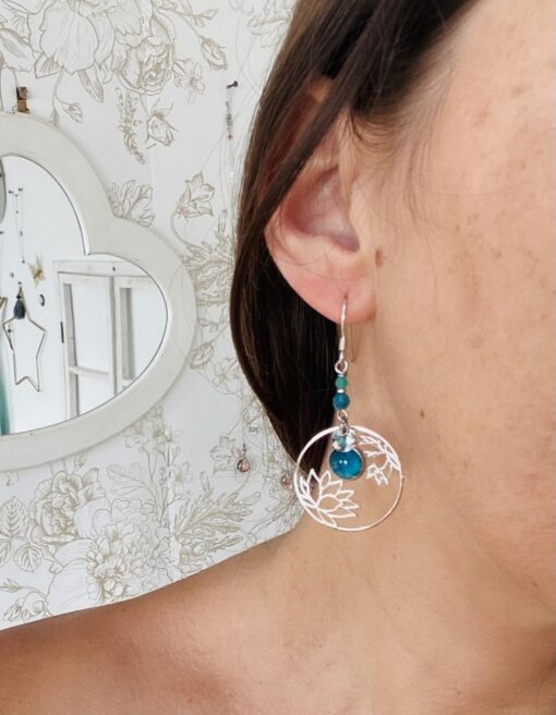 Boucles d'oreille filigrane lotus Laoobijoux