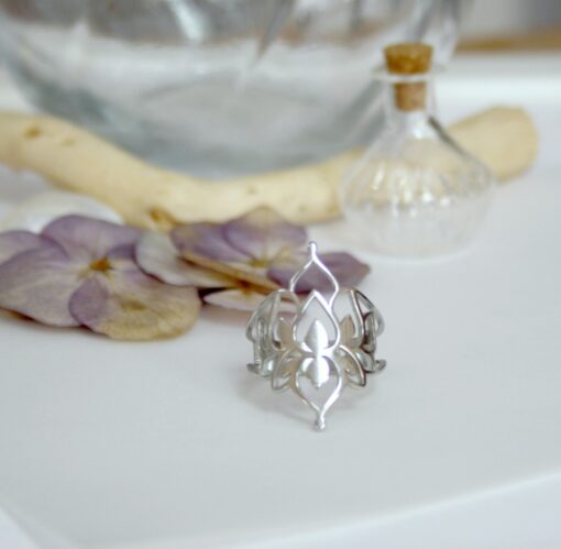 Bague réglable filigrane acier inoxydable argenté Laoobijoux c