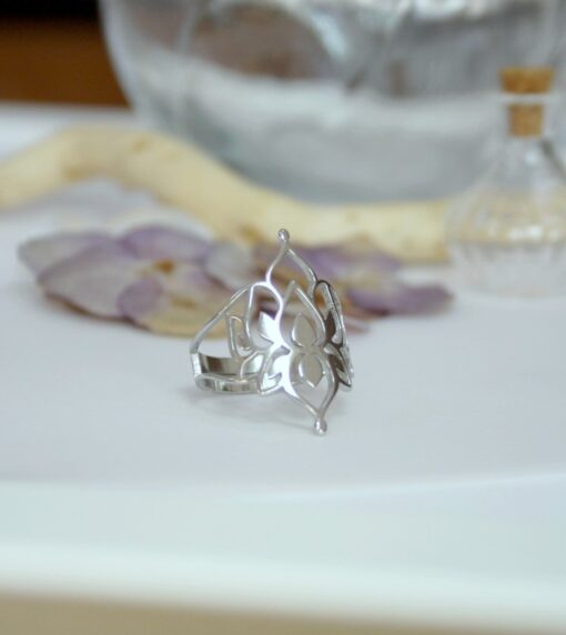 Bague réglable filigrane acier inoxydable argenté Laoobijoux d