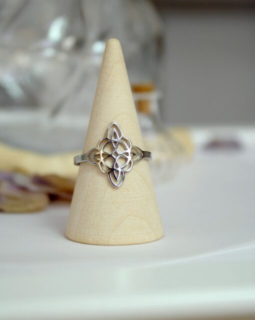 Bague réglable petit filigrane acier inoxydable argenté Laoobijoux