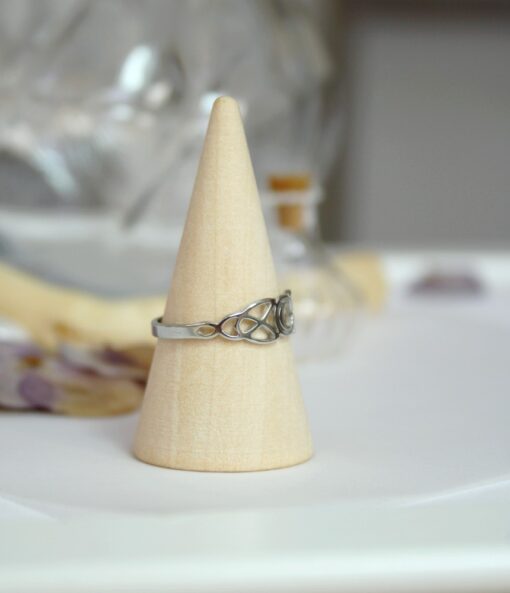 Petite Bague lune Acier Inoxydable Laoobijoux